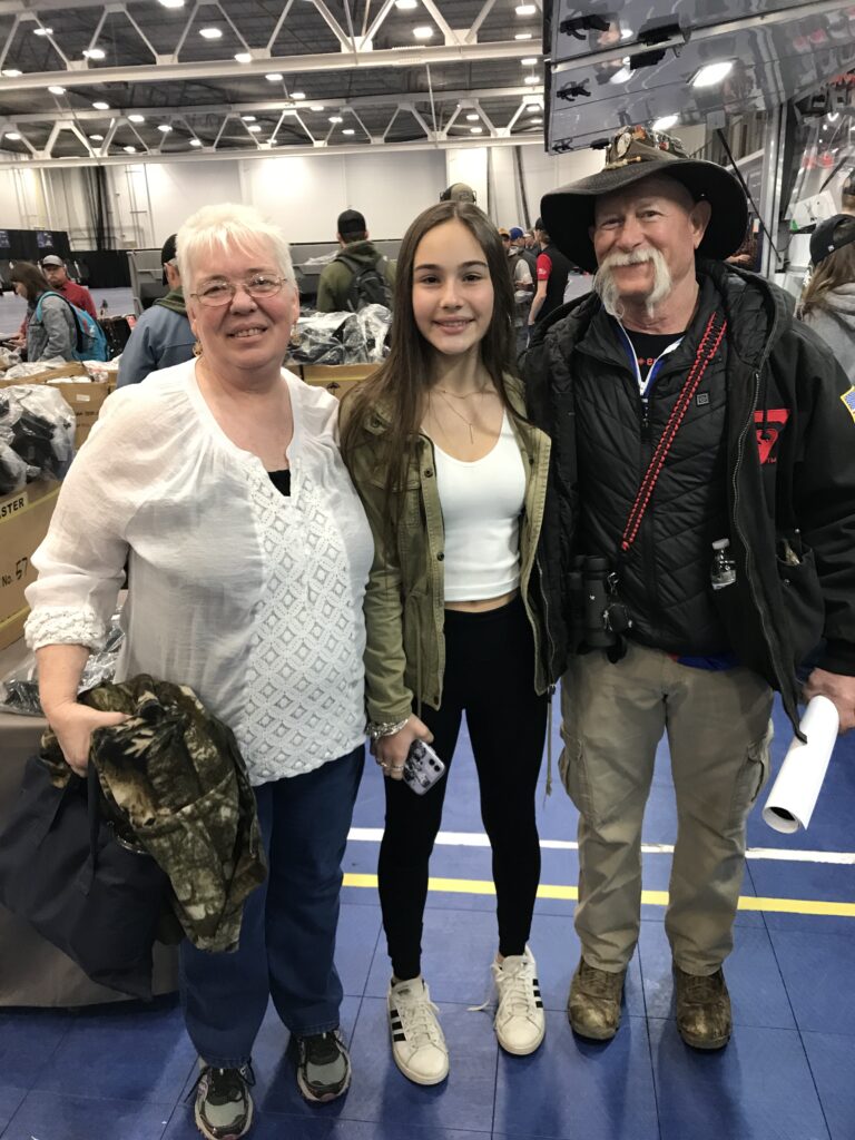 Emma with Spanky and Debra Brooks.